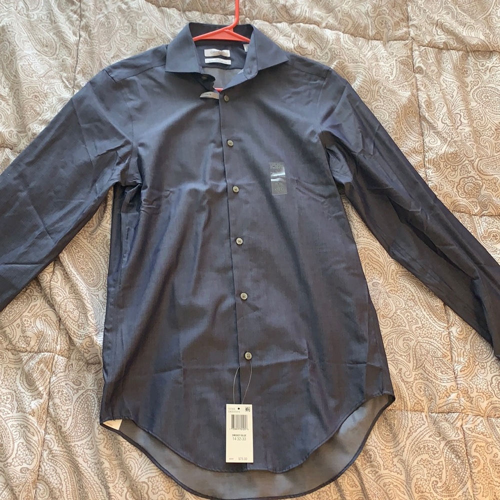 Calvin Klein Smokey Blue Dress Shirt